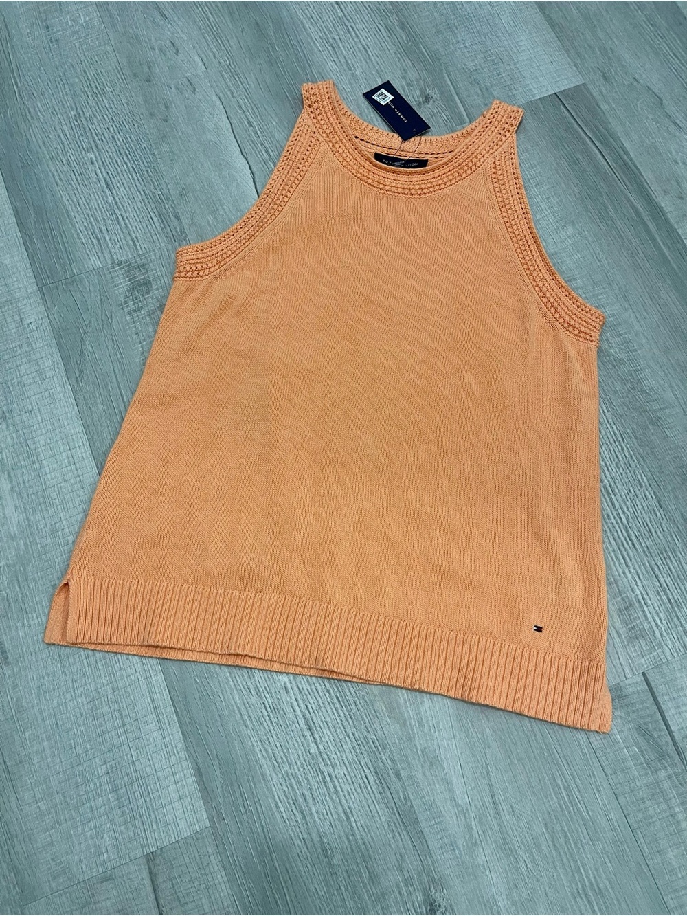 TOMMY HILFIGER Women's Orange Knit Tank Top NWT